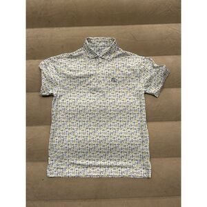 Rhoback Mens Medium Tequilla Margarita Print Pattern Golf Polo Shirt